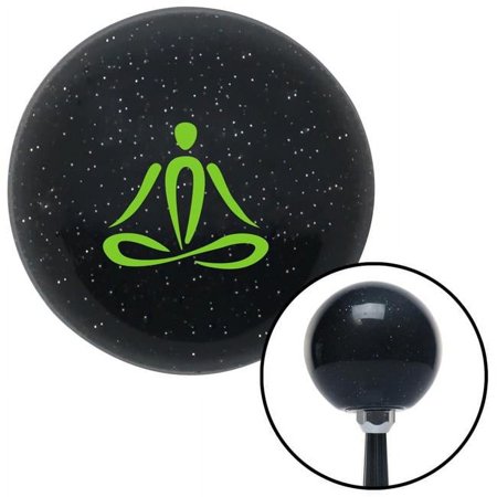 Green Meditation Symbol Black Metal Flake Shift Knob with M16 x 1.5 Insert Shifter