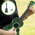 thumbnail image 1 of Green Medium Ukulele Guitar Simulation Musical Instrument ABS Plastic Beginner Toy with Picks (20.5x7.1x2.4 Inch), 1 of 8