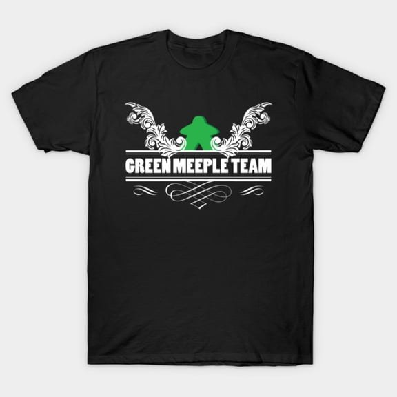 Green Meeple Team Tabletop Strategy Board Game Faction Uniform Color Unisex T-Shirt, up to size 3XL.