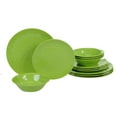 thumbnail image 1 of Green Melamine 12 pc Dinnerware Set, 1 of 5