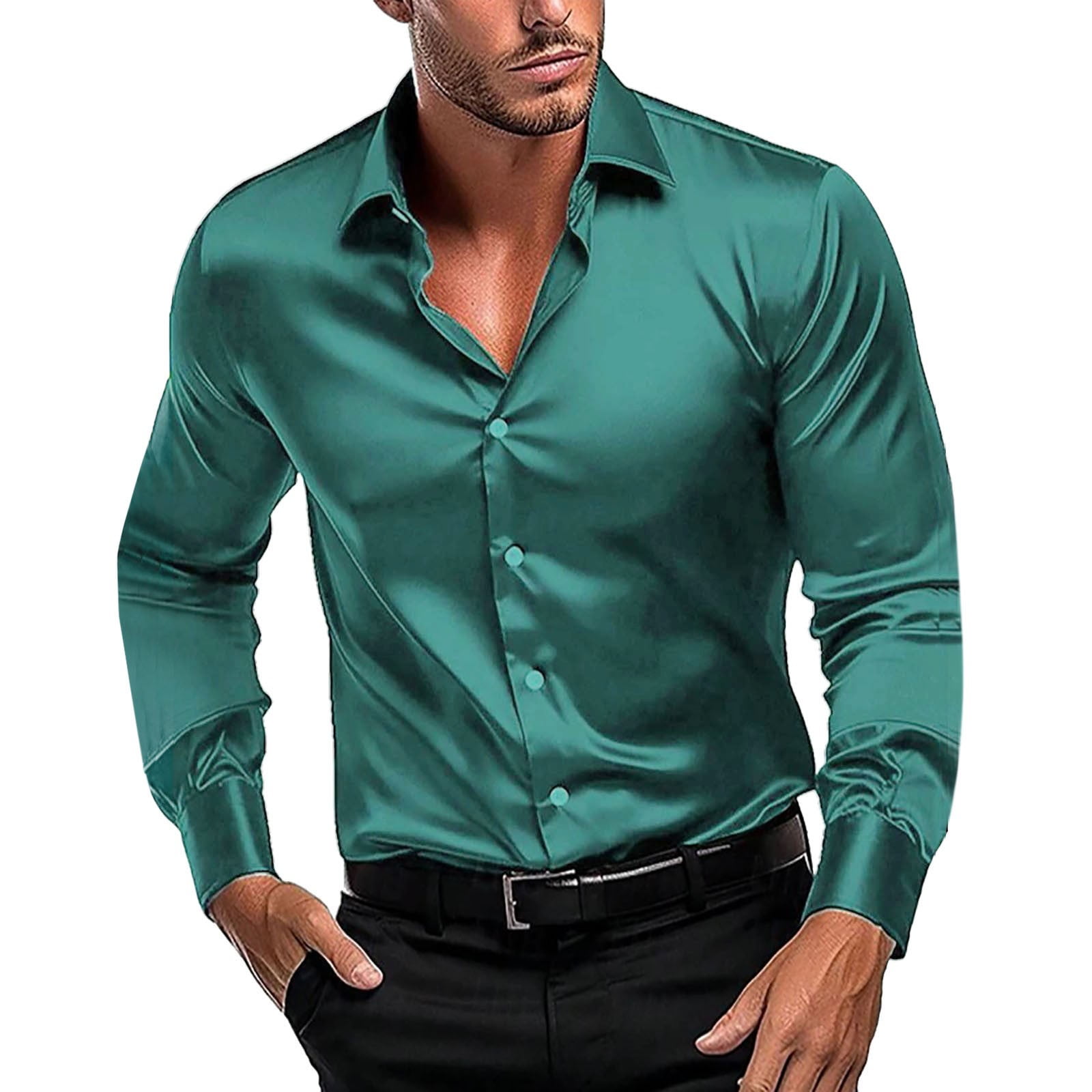 Van Heusen Mens Xxl Tall Dress Shirts Green Mens Golf Shirt, Men'S