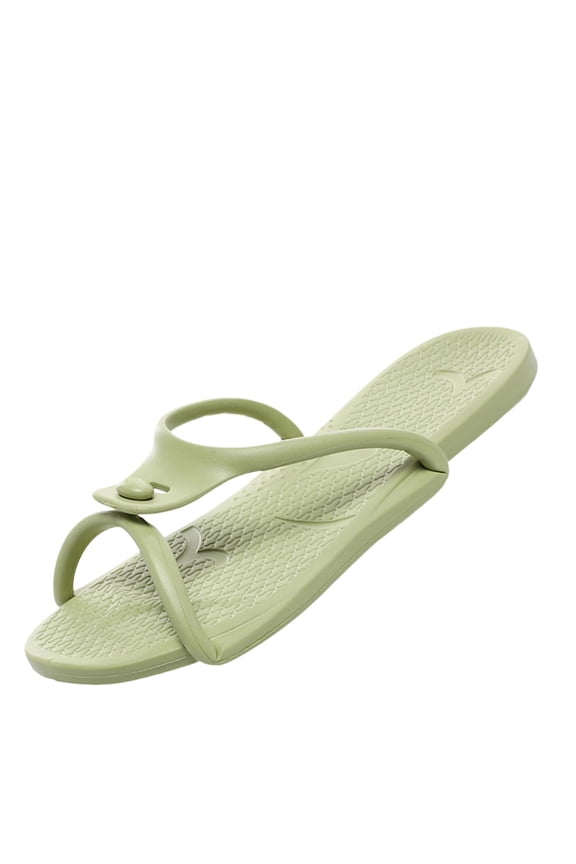 Green Mens Green Flip Flops Sandals Travel Beach Summer Soft Sole Foldable Thong Slippers Comfortable 10.04 Inch