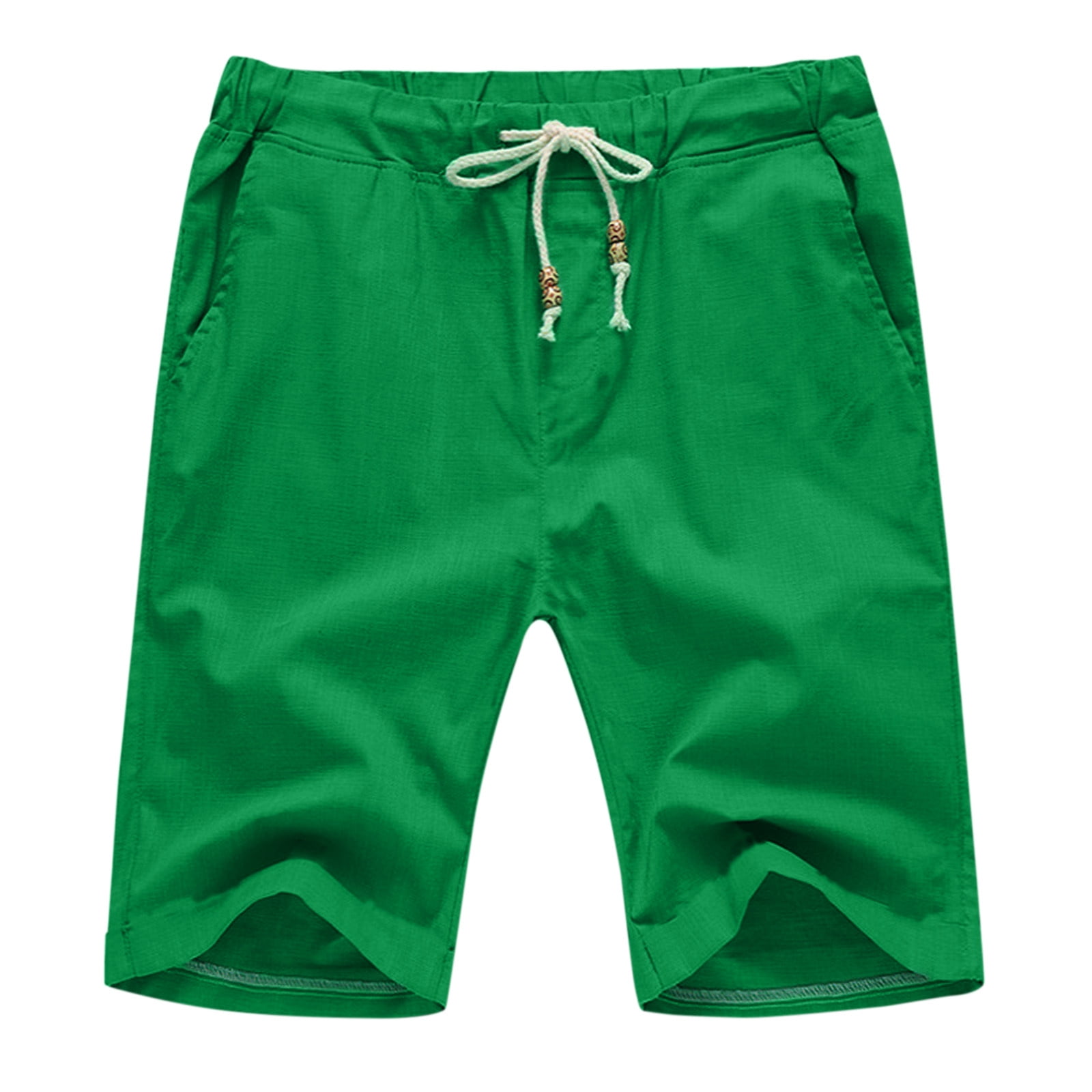 Navy Plus Size Shorts Male Summer Casual Solid Short Pant Bead