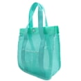thumbnail image 1 of Green Mesh Toiletry Bag Travel Organizer Multi-Functional Storage Breathable Cosmetic Bag Portable Wash Case, 1 of 6