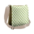 thumbnail image 1 of Green Messenger Bag, Foamy Beer Glasses, Unisex Cross-body, by Ambesonne, 1 of 2