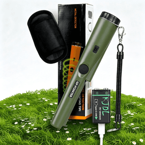 Green Metal Detector Pinpointer, Professional Waterproof Handheld Pin Pointer Wand with Rechargeable 9V 1200mAh Battery, High Sensitivity 360 Detection Treasure Finder Probe for Adults & Kids