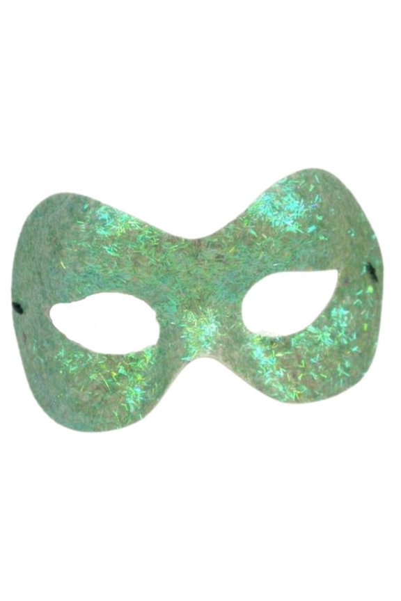 Green Metallic Glittered Mask with Elastic Band (Each)