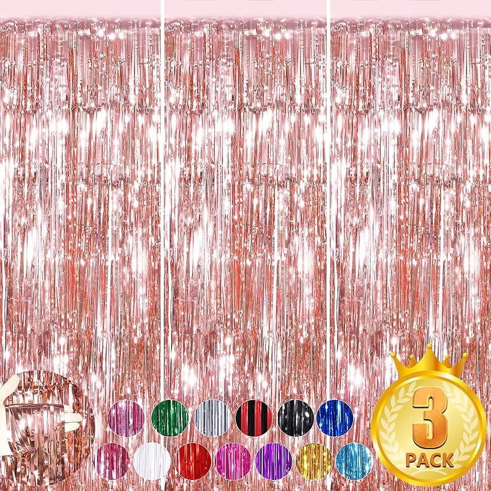 3Ft X 6.5Ft LA Balloons Fringe Curtain Metallic Blue 10142