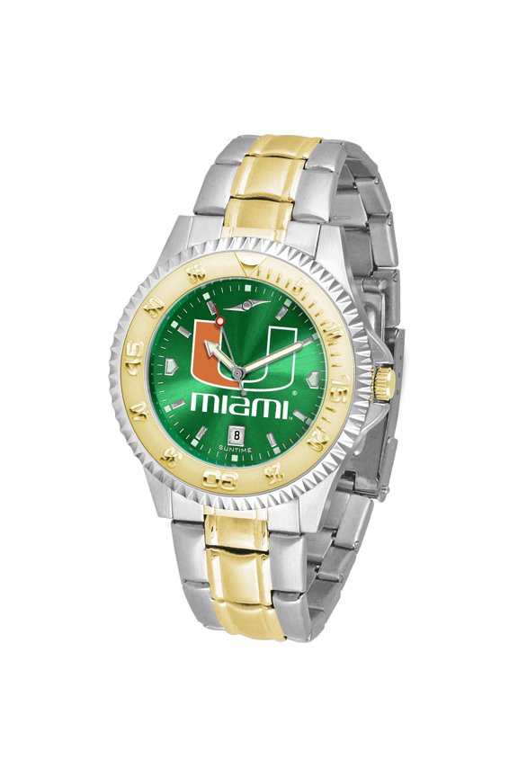 Green Miami Hurricanes Competitor Two-Tone AnoChrome Watch