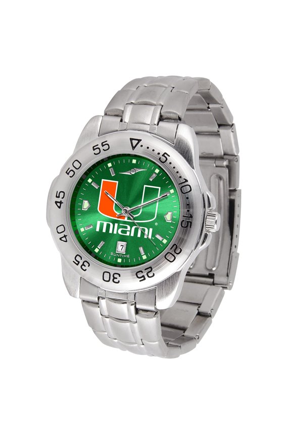 Green Miami Hurricanes Sport Steel AnoChrome Watch