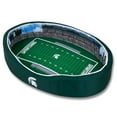 thumbnail image 1 of Green Michigan State Spartans 7'' x 19'' x 23'' Small Stadium Oval Dog Bed, 1 of 3