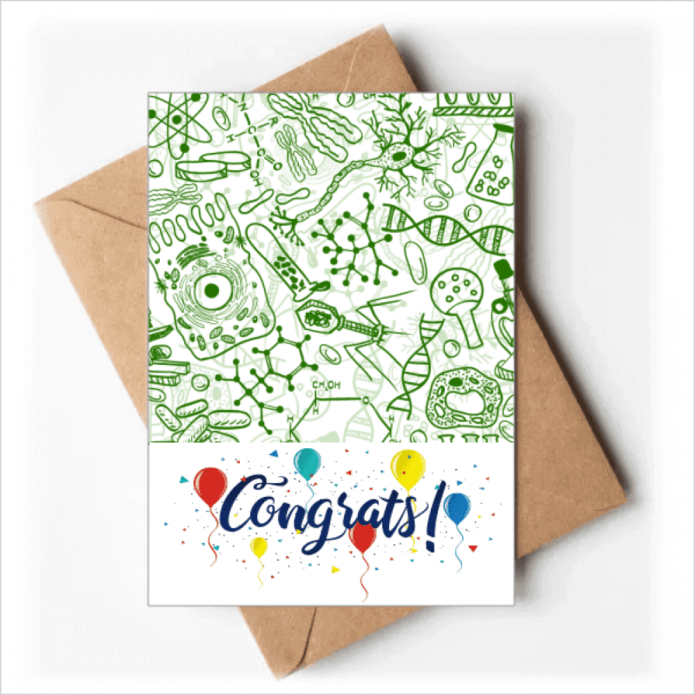 Green Microscope Cells Structure Biological Wedding Cards