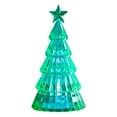thumbnail image 1 of Green Mini Luminous Crystal Christmas Tree And Desktop Ornament With Led Lights, Compact Design And Plastic Material For Kids Gift And Holiday Decor 4.7X3.9X2.4In 0.15Lb, 1 of 7