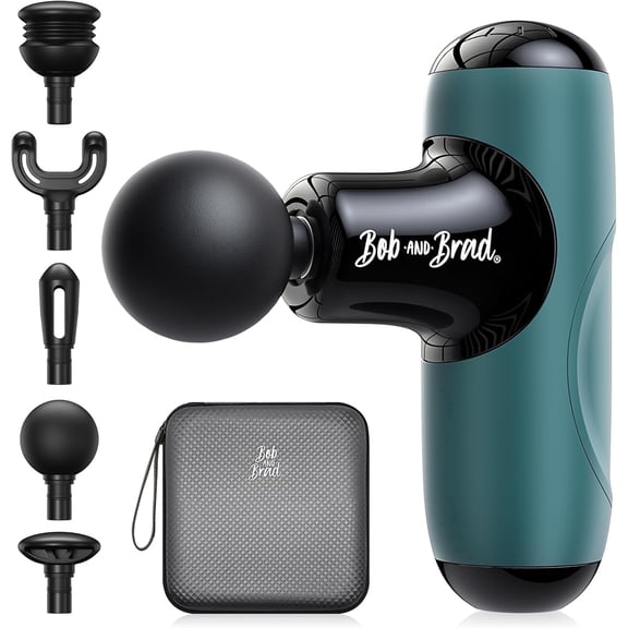 Bob and Brad Green Mini Massage Gun Deep Tissue | Bob and Brad Q2 Fascia Gun Percussion Handheld Massager for Body Muscle comfort