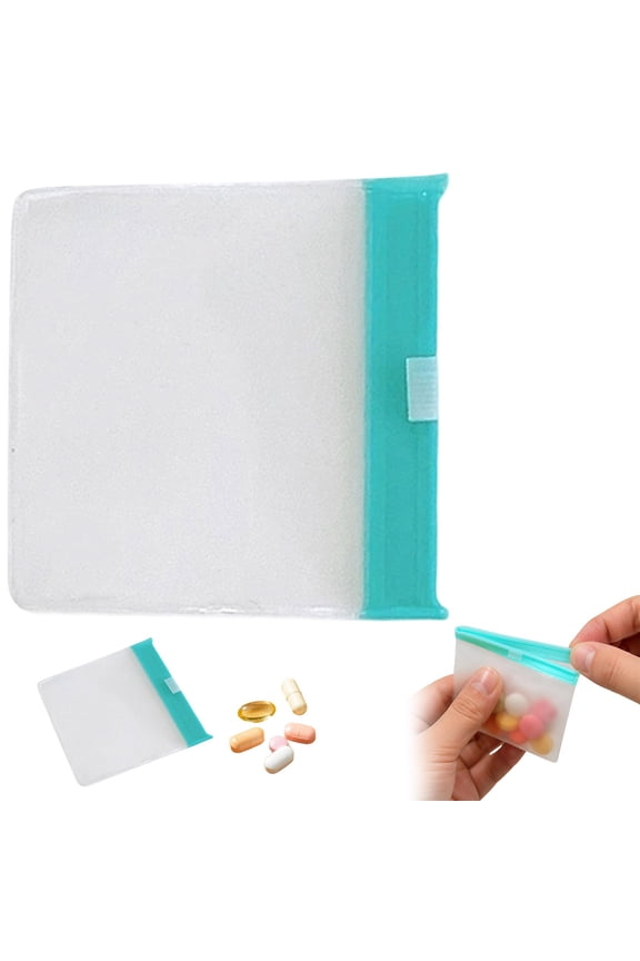 Green Mini Sealing Bag, Reusable Clear Pouch for Earbuds Cables – Watertight Small Case for Makeup Samples, Portable Organizer for Gym Locker, Sustainable Gift Choice