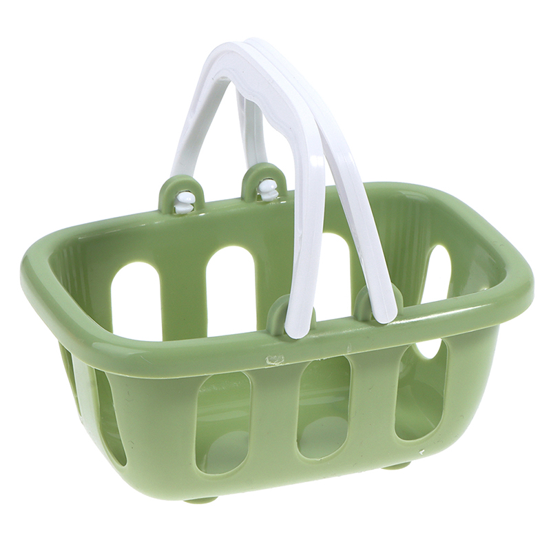 (Green) Mini Shopping Basket Pretend Play Toy Kid Mini Supermarket