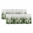 thumbnail image 1 of Green Mist Forest Valances for Windows, Foggy Mountain Tree Nature Landscape Light Filtering Kitchen Curtains, Rod Pocket Window Valance Curtains for Living Room Bedroom, 54" W x 18" L, 2 Panels, 1 of 9