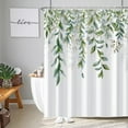 thumbnail image 1 of Green Mixed Light Blue Plant Shower Curtain with 10 Hooks Decorative Sage Green Shower Curtain for Bathroom Waterproof Fabric 84x72inch, 1 of 6