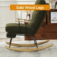 Green Modern Comfortable Stylish Gliding Rocking Chair with High Back