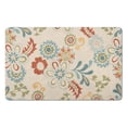 thumbnail image 1 of Green Modern Floral Washable Carpet - 20x32 Inch Non-Slip Rug for Bedroom, Bathroom, Entryway and Laundry Room - Distressed Small Accent Area Rug, 1 of 5