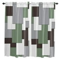 thumbnail image 1 of Green Modern Geometric Mid Century Curtain Home ration Living Room Short Curtains Window Treatments For Kitchen Bedroom, 1 of 5