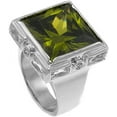 thumbnail image 1 of Green Moldavite CZ Stone Ladies Cocktail Ring RL178, 1 of 1