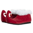 thumbnail image 1 of Green Monster Christmas Movie Red Shoes with Bells Santa Claus Elf Costume, 1 of 7