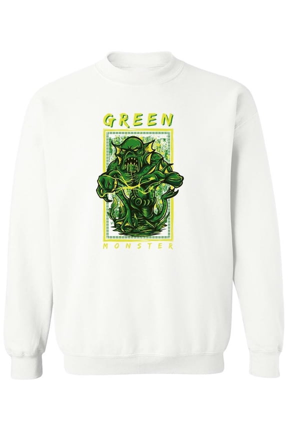 Green Monster. Sweatshirt Men -Image by Shutterstock, Male Medium