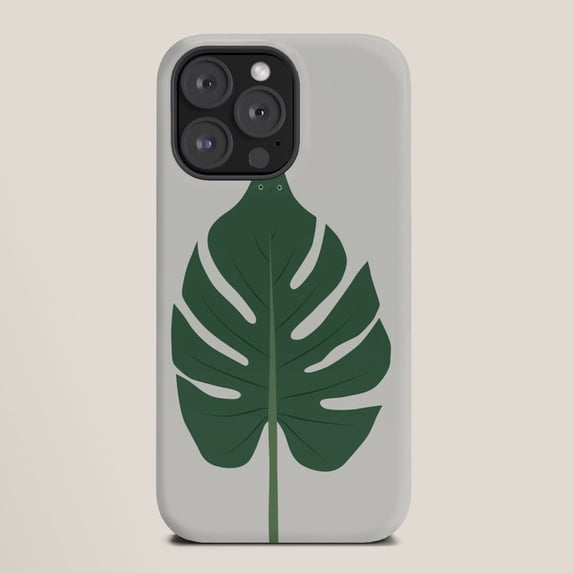 Leaf Tech Green Monstera Leaf Tough Case for Apple iPhone Series, Dual-Layer ...