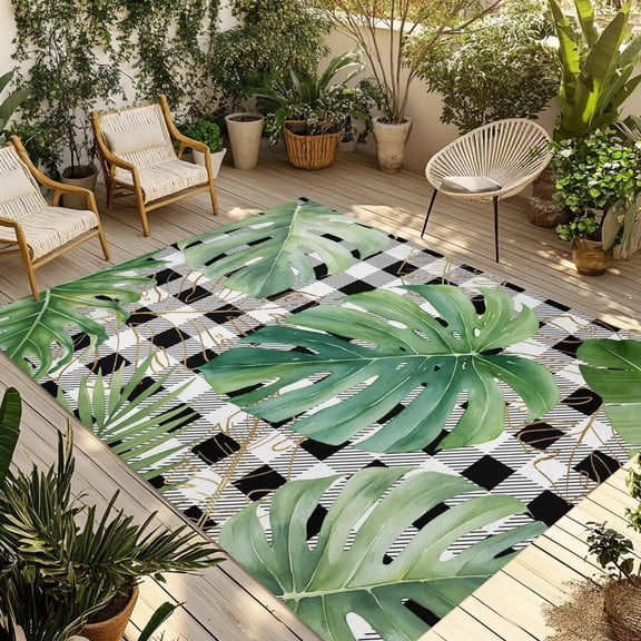 Green Felt Texture Outdoor Rug 5x8 ft Minimalist Fine Specks Surface ...