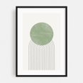thumbnail image 1 of Green Moon No.1 - Illustration Black Framed Wall Art Print 16 x 20 inches, 1 of 12