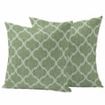 thumbnail image 1 of Green Moroccan Outdoor Waterproof Pillow Covers, Morocco Boho Ethnic Abstract Geometric Decorative Square Throw Pillowcase Sofa Cushion Sham for Patio/Couch/Chair, 18"x18" 2 Pack, 1 of 8