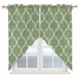 thumbnail image 1 of Green Moroccan Swag Valances for Windows, Kitchen Window Curtains Over Sink, Morocco Boho Ethnic Abstract Geometric Window Treatment Curtains for Living Room/Bedroom Curtains 2 Panel Sets 36"x45", 1 of 8