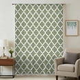 thumbnail image 1 of Green Morocco Sheer Curtains 45 Inches Long, Boho Farmhouse Abstract Geometric Simple Light Filering Curtains, Breathable Simi Curtain Privacy Drapes for Kitchen Bathroom Small Window Treatment, 1 of 9