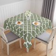 thumbnail image 1 of Green Morocco Table Cloth Waterproof Tablecloths, Boho Farmhouse Abstract Geometric Simple Tablecloth Dining Table Cover for Kitchen Party Tabletop Outdoor, Square Tablecloth 54x54 Inch, 1 of 9
