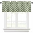 thumbnail image 1 of Green Morocco Valances for Windows Farmhouse Kitchen Curtains Valances Rod Pocket Valance Curtains for Kitchen Windows Boho Farmhouse Abstract Geometric Simple Window Valances for Bathroom 42"x12", 1 of 6