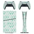 thumbnail image 1 of Green Morocco Watercolor Modern Geometric Art PS5/PS5 Pro/PS5 Slim Digital Disc Skin Sticker For Console And Controller Skins, 1 of 7