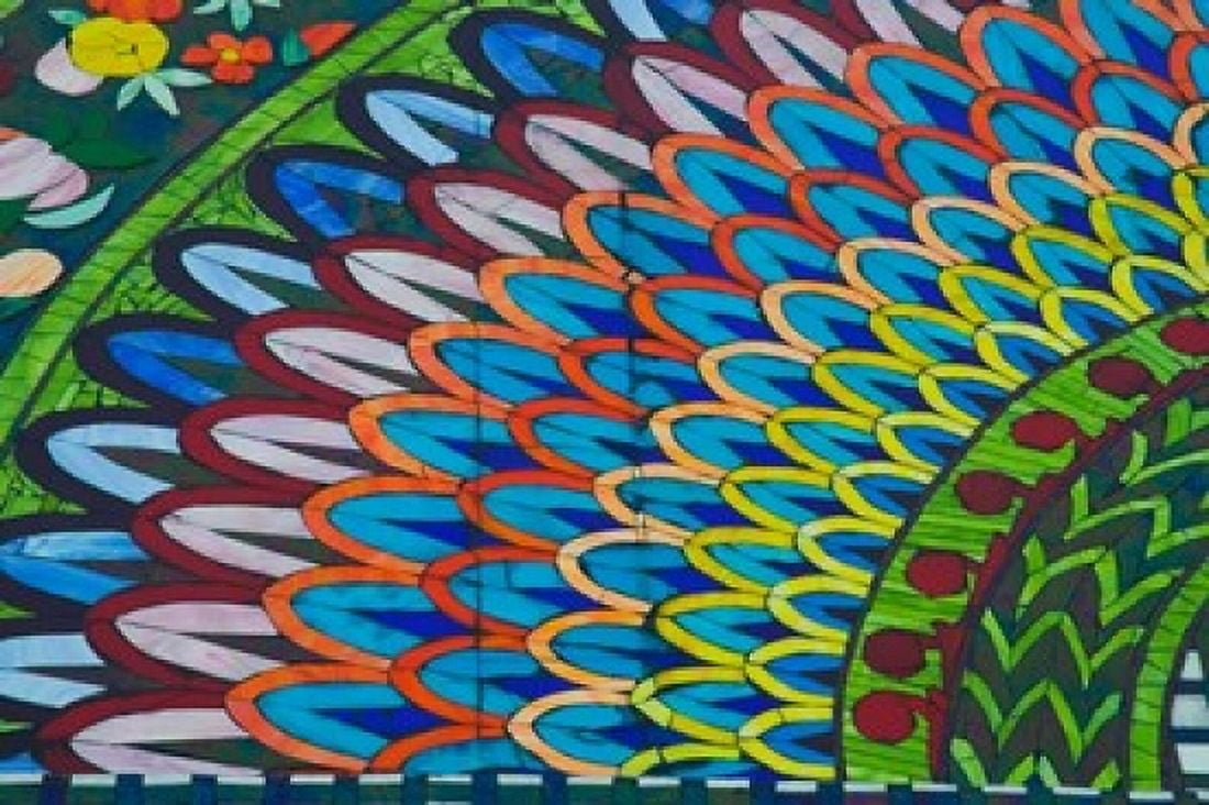 Green Mosaic Library Mediterranean Alexandria Egypt Canvas Art - Darrell Gulin DanitaDelimont (35 x 23)