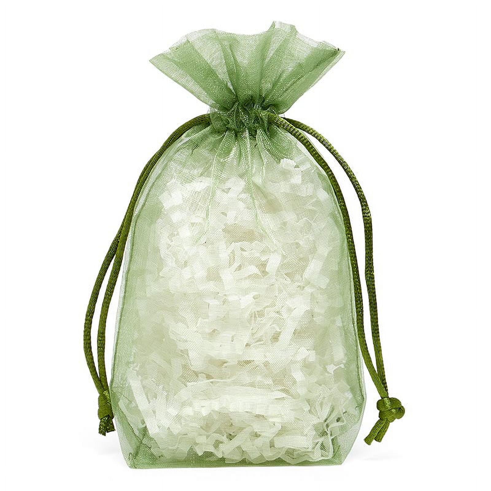 Green organza bags hot sale