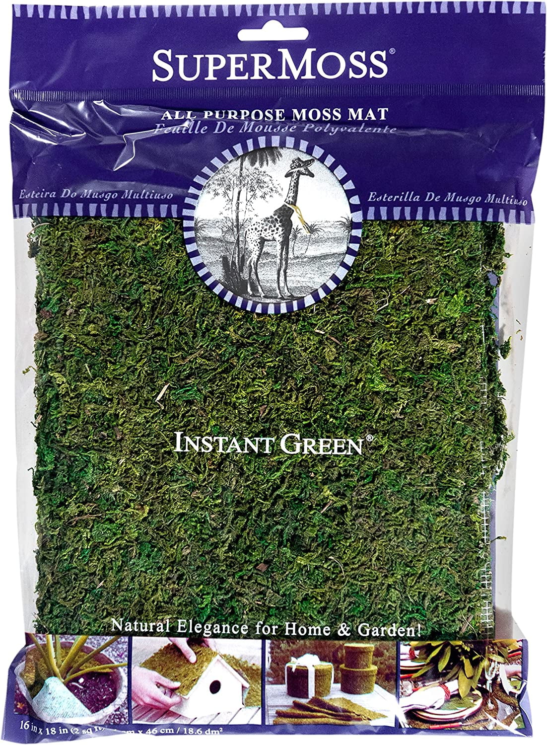 Green Moss Mat, Green, 18 x 16""