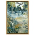 thumbnail image 1 of Green Moss Monet Garden Green Abstract Canvas Wall Art by Art Remedy, Gold Floater Frame, 30"x45", 1 of 7