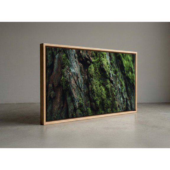 Green Moss Tree Bark Macro Nature Wall Art Unframed Paper Print