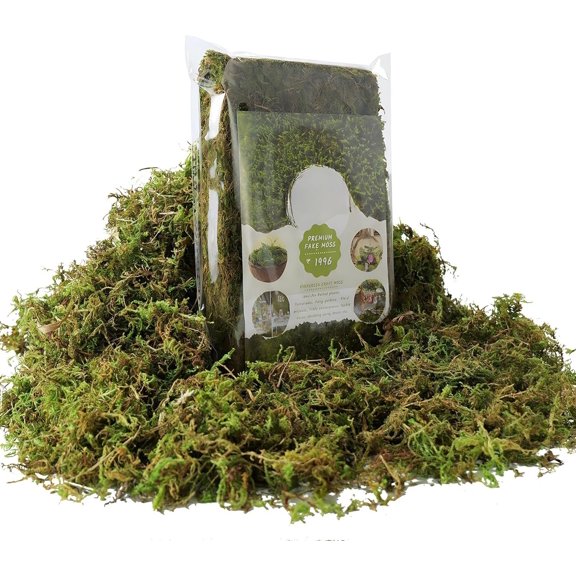 Green Moss for Potted , 4OZ Artificial Moss for DIY Crafts, Faux Moss for Table Centerpieces Fairy Garden Decor ( Green 140gr)