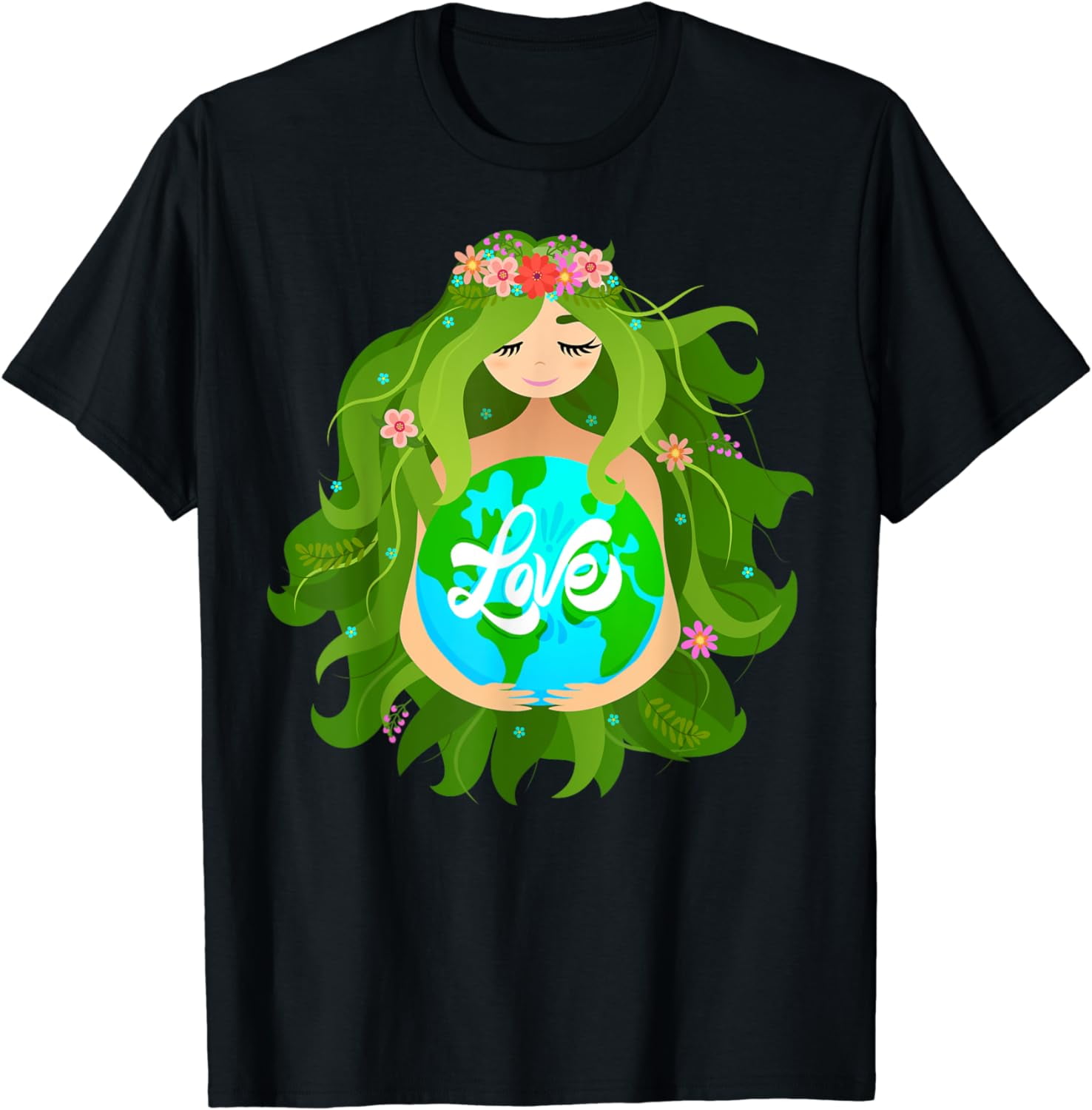 Green Mother Earth Day Gaia Save Our Planet Women Girl Kids T-Shirt ...