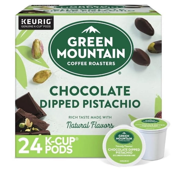 Green Mountain Chocolate Dipped Pistachio K-Cup pods, 24 count box of coffee