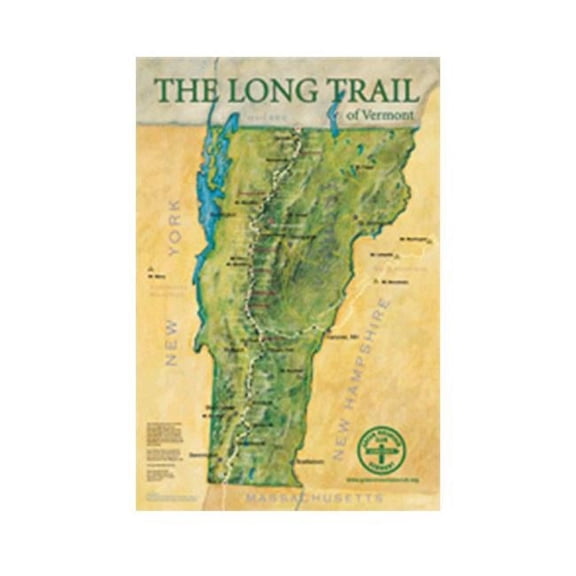 Green Mountain Club 789119 Vermonts Long Trail Poster Map Book