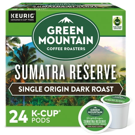 Green Mountain Coffee Roasters, Organic Sumatra Reserve Dark Roast K-Cup Coffee Pods, 24 Count