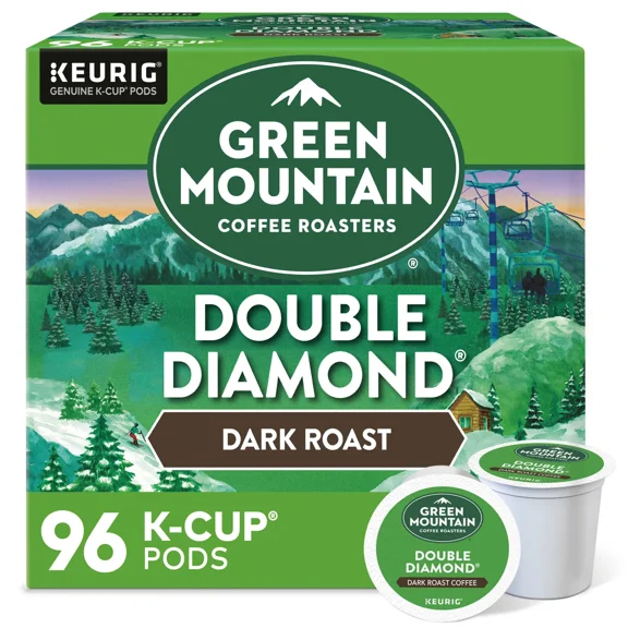Green Mountain Coffee Double Diamond, K-Cup Pod, Dark Roast (Pack of 96)