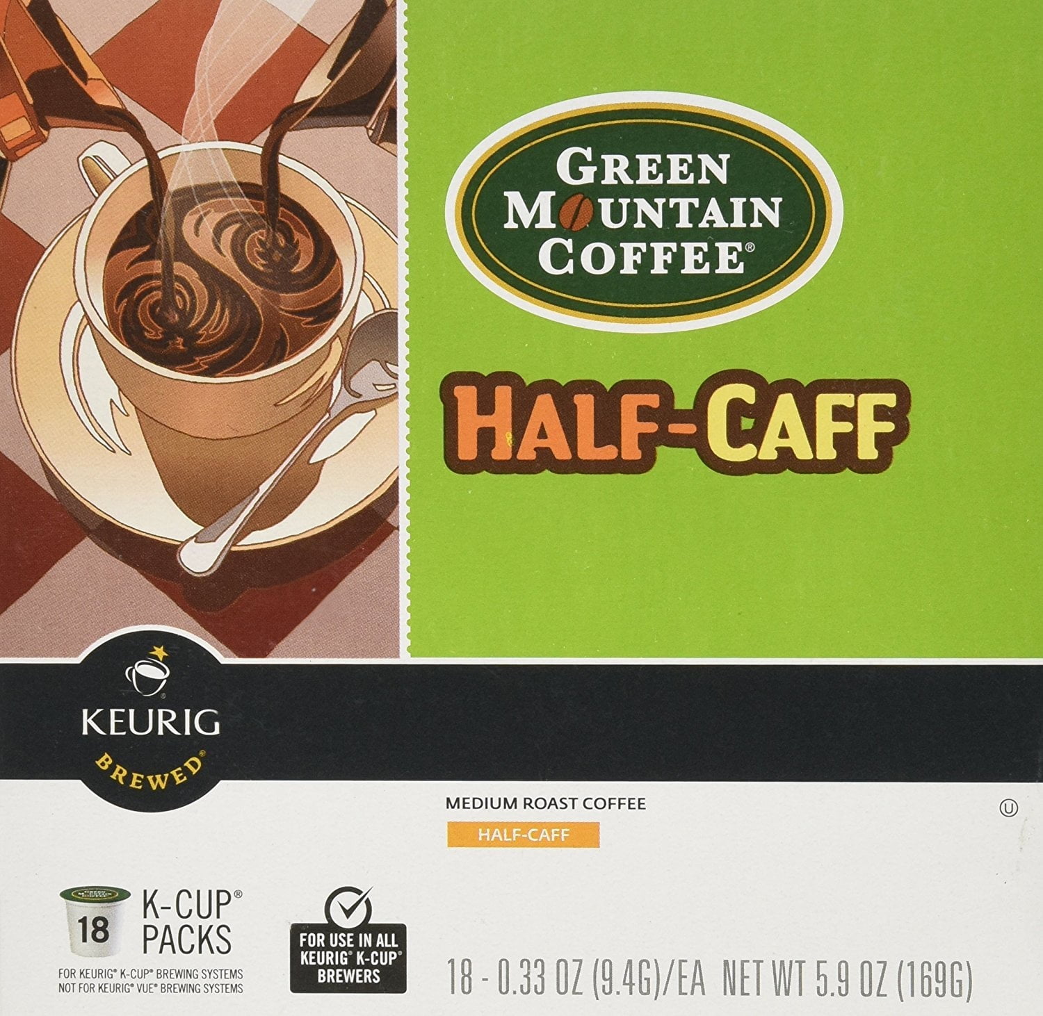Green Mountain Coffee Half Caff - 18 Ct.