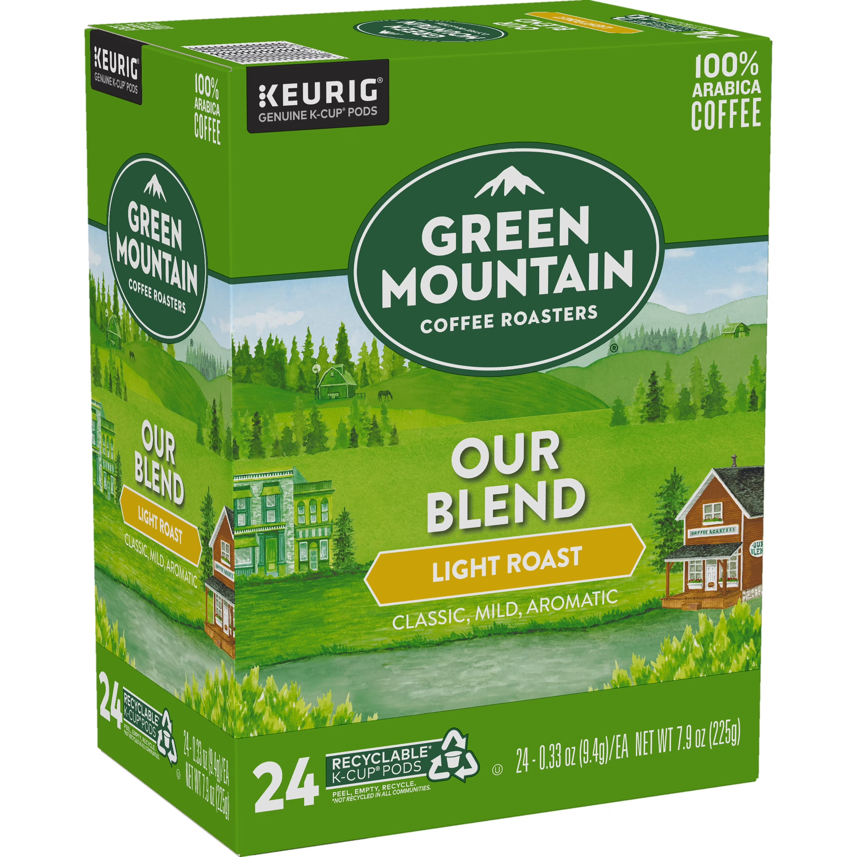 Green Mountain Coffee Our Blend K-Cup Pods, Light Roast, 24 Count for Keurig Brewers
